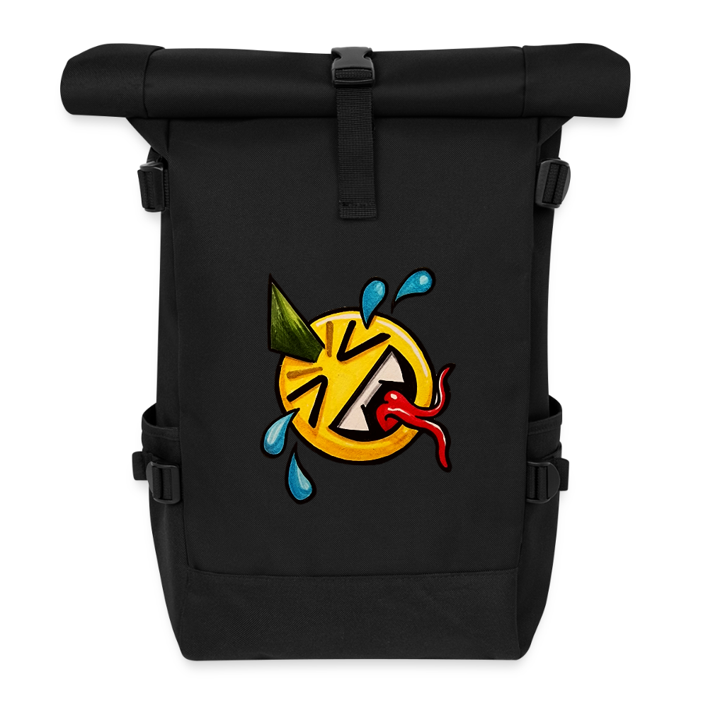 Roll Top Backpack - black