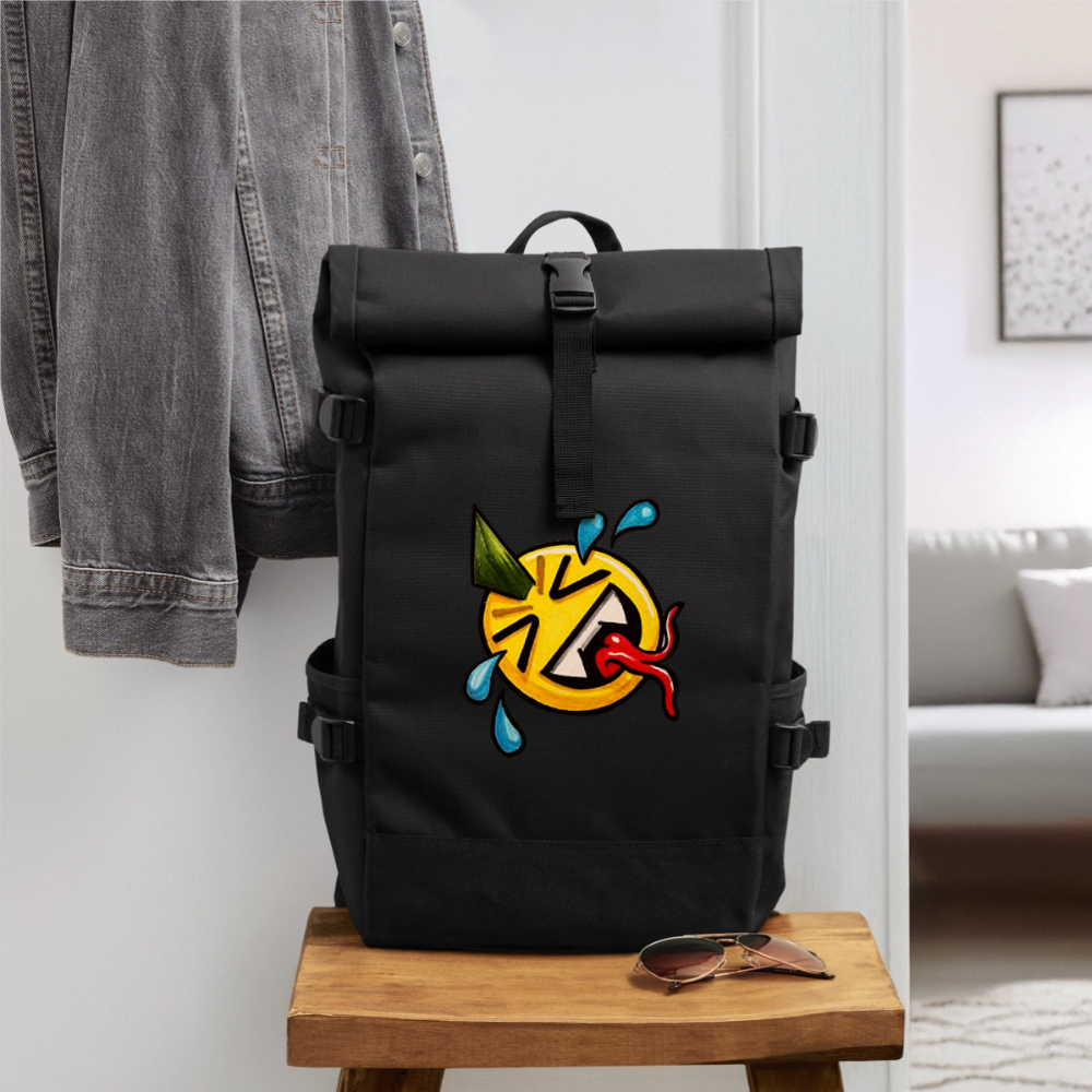 Roll Top Backpack - black